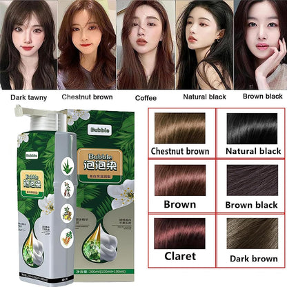 Plant Bubble Hair Dye Shampoo - LightsBetter