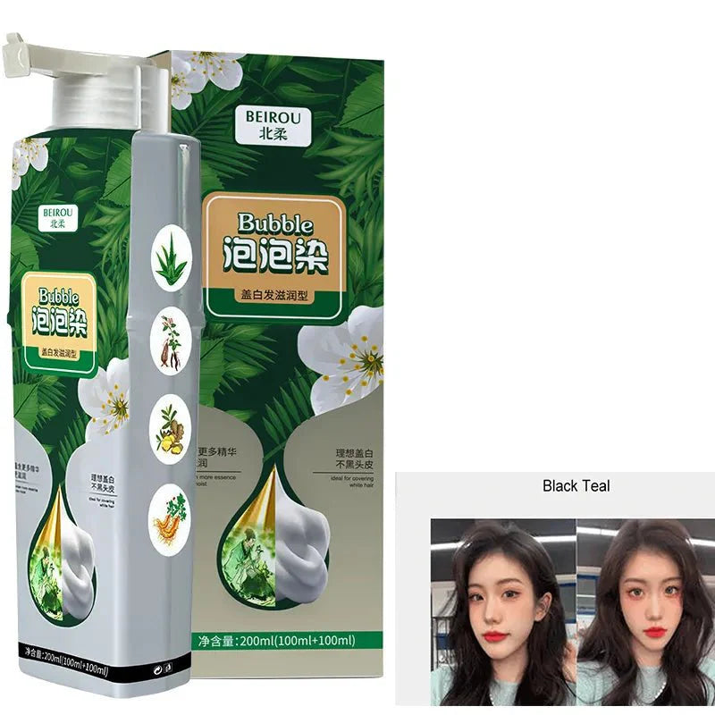 Plant Bubble Hair Dye Shampoo - LightsBetter