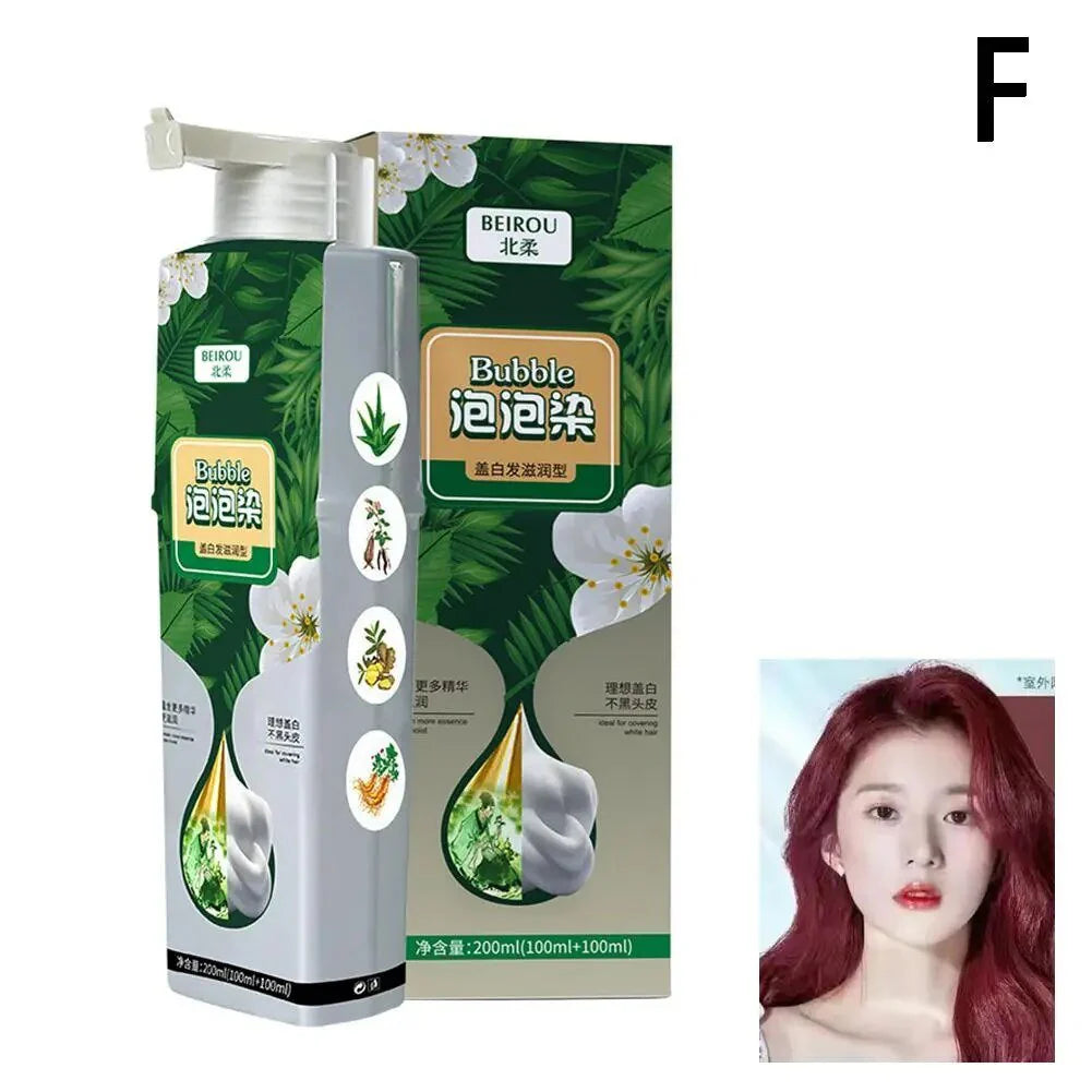 Plant Bubble Hair Dye Shampoo - LightsBetter